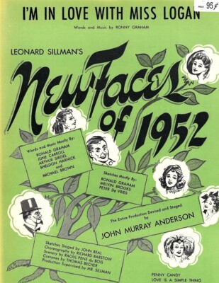 ''I'm In Love With Miss Logan'' from NEW FACES OF 1952, Broadway musical