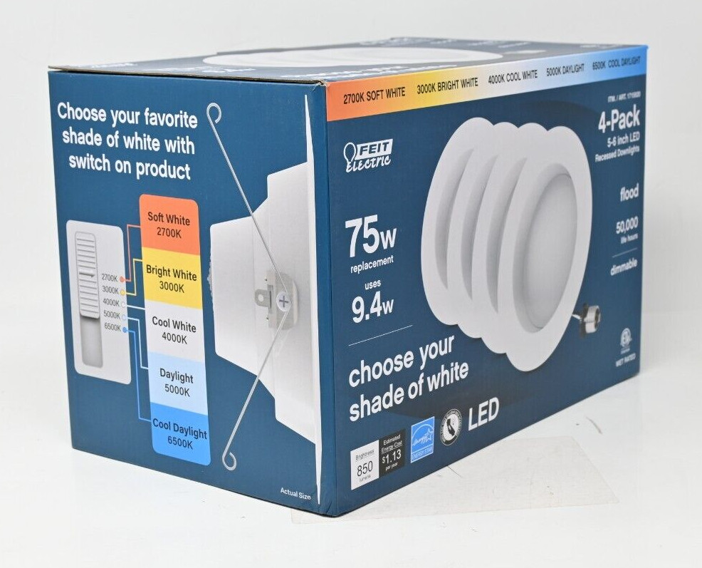 Feit Electric 5-6 inch Led Recessed Dimmable Downlights Multiple 