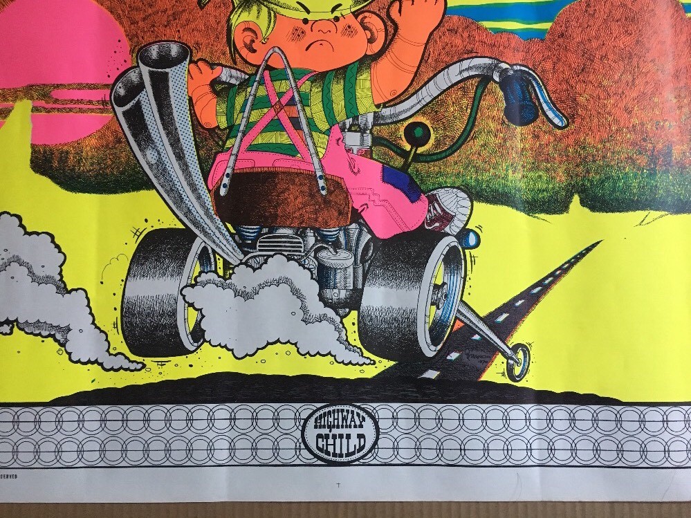 Highway Child ヴィンテージ ブラックライト ポスタービンテージ Highway Child Dennis The Menace Vintage Blacklight Poster Pin-up