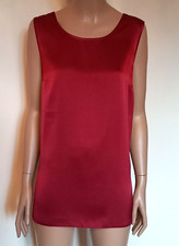 Schöner festlicher Vogelsang Satin /Bluse / Top Größe 44 Weinrot