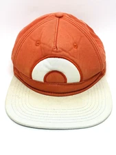 POKEMON Half Logo Orange Gamer Ball Cap Adjustable Hat Snapback OSFA 2016
