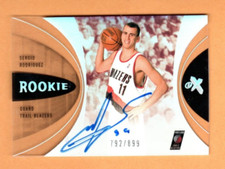 2006-07 Fleer eX #50 Sergio Rodriguez Rookie - Blazers Autograph 792/899, Nr-Mt