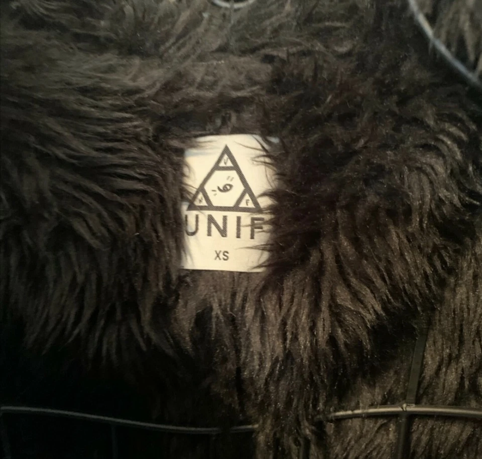 $200 UNIF Abrigo Chaqueta Cascada Linda Piel Tribal Azteca Suroeste XS Foto 4 de 4