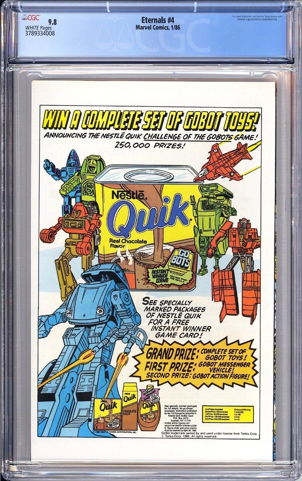 Eternals 4 CGC 9.8 1986 3789334008 Marvel Limited mini series Foto 2 de 2