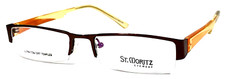 ST MORITZ  CYBER 895  NOS Brown/Orange Half Rim Eyeglasses Frame 52-18-139