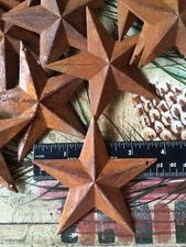50 Rusty Barn Stars Star 3.75 in 3 3/4" Dimensional 2D w/ Hole Craft Supply