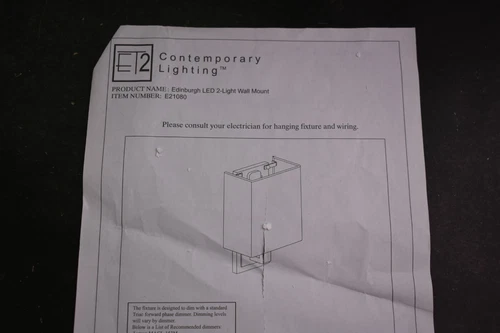 Edinburgh 2-PCB Integrated 6W LED 2 Light Wall Sconce Linen Shade Indoor Decor - Picture 6 of 6