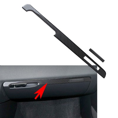 2pcs Real Carbon Fiber Interior Copilot Dashboard Panel Trim Fit 08-15 TT TTS