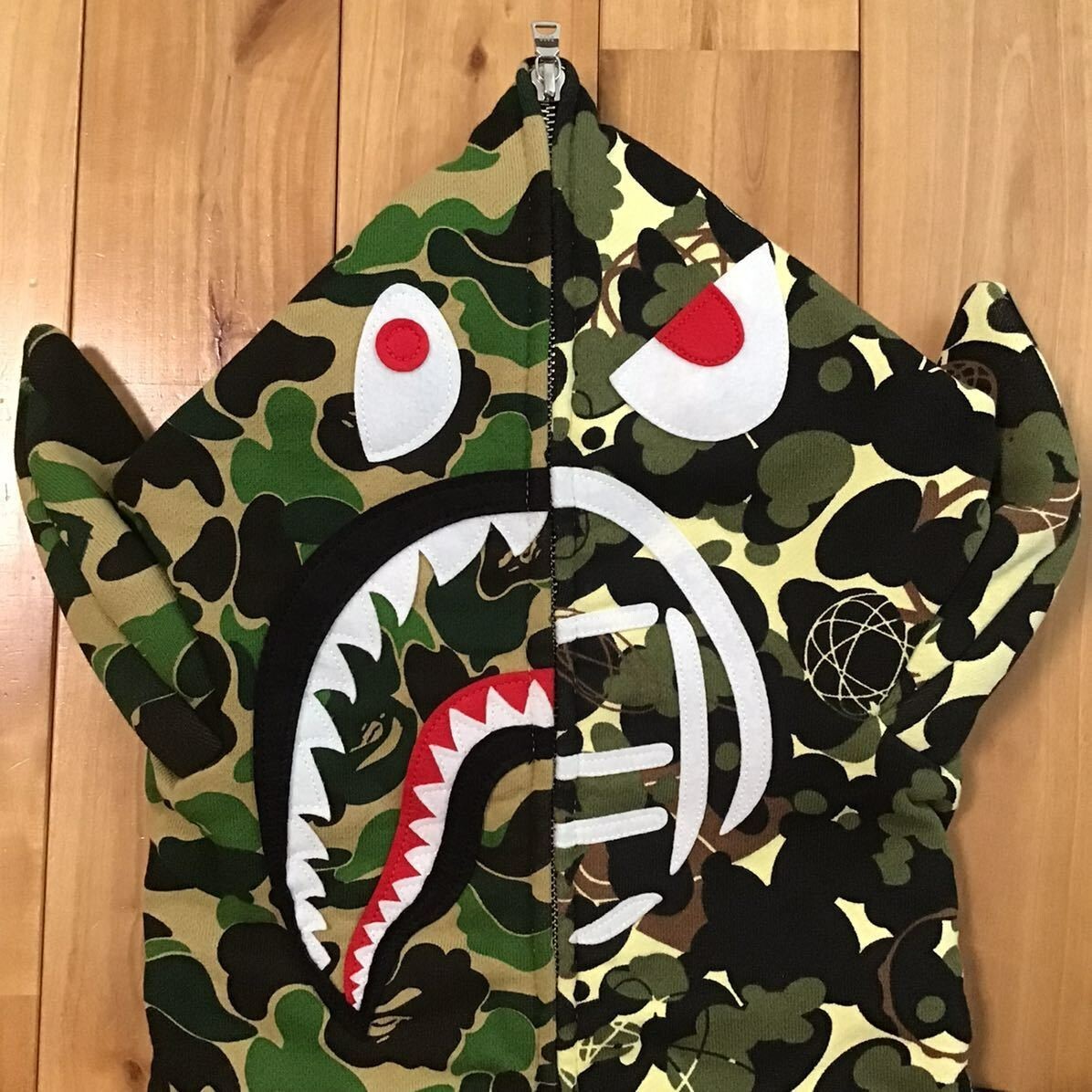 A Bathing Ape ドゥーラグ ABC Camo Black ABATHINGAPE #BAPE ABC CAMO BOA SHARK RELAXED FIT FULL ZIP