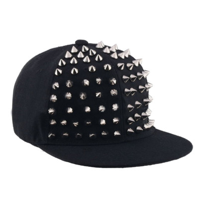 Boys Mens Rivet Spike Stud Baseball Cap Punk Rock Hiphop  display picture 1