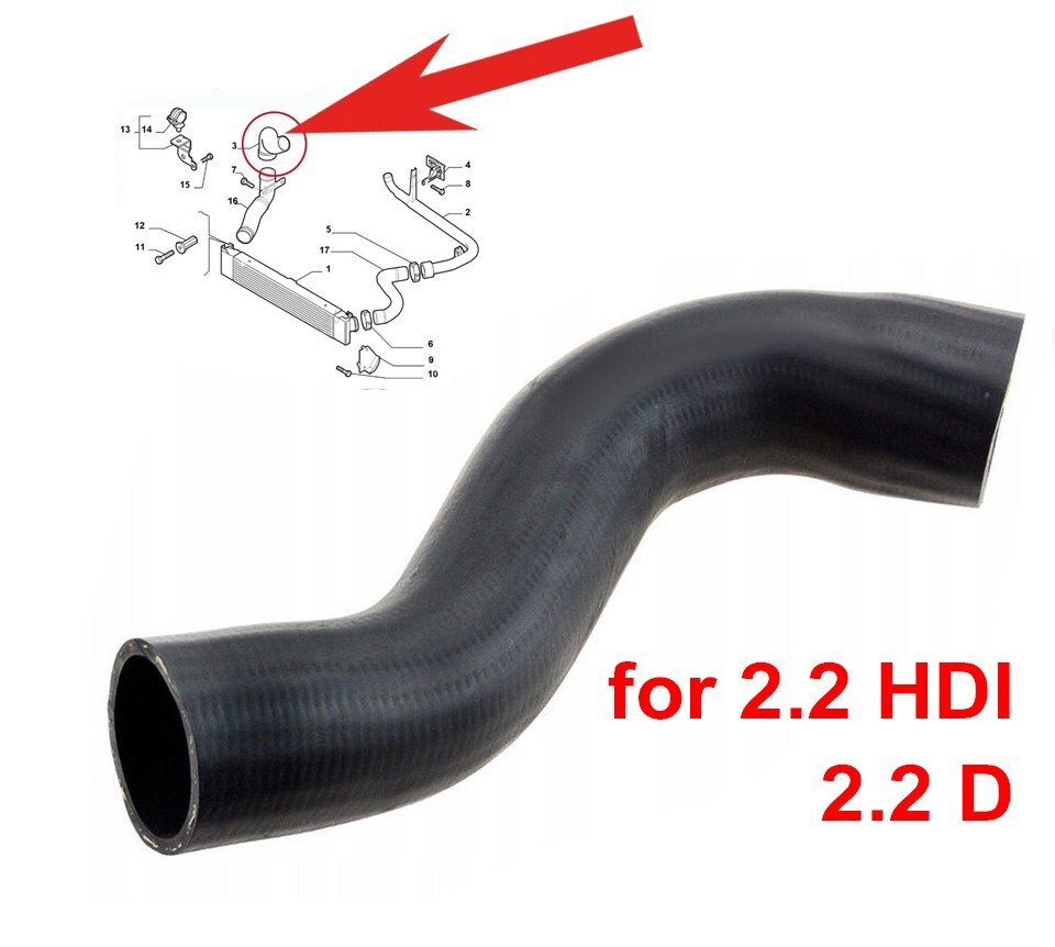 Intercooler Pipe Turbo Hose Right For Boxer Relay 2.2 HDI Ducato 2.2 D 0382.KA