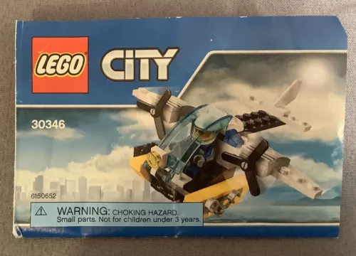 Lego City Prison Island Helicopter Set 30346 Instruction Manual Only