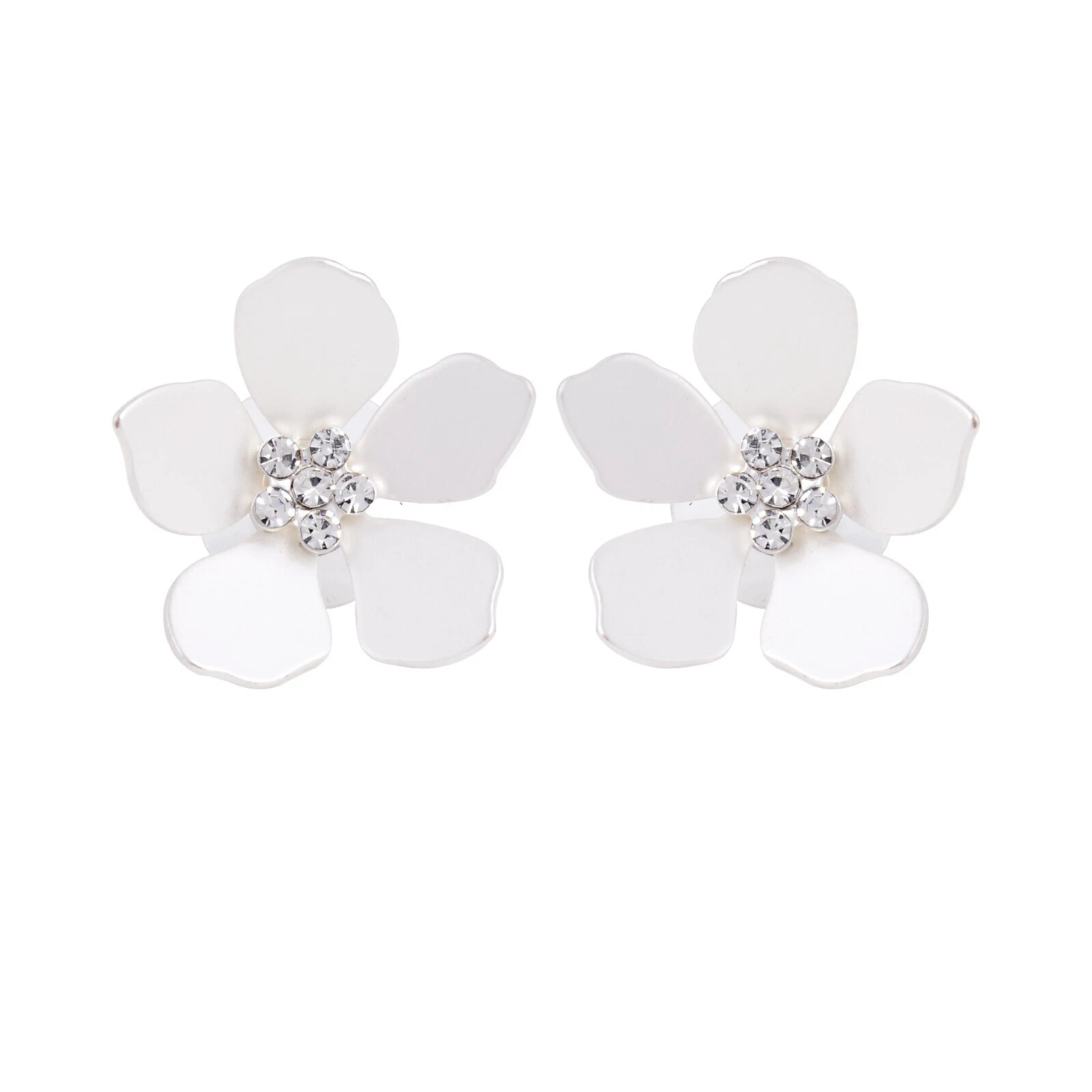 Flowers & Plants White Stud Fashion Earrings