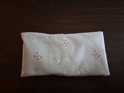 Rice Hot/Cold packs, handmade, new, Gray with Butterflies