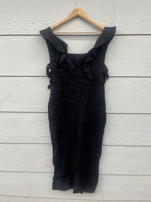 Zimmermann Winsome Apron Black Linen Jumpsuit Size 3 AU 14 US 10