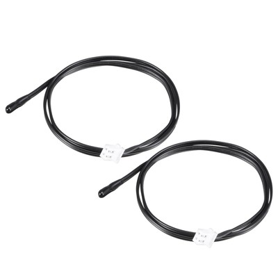 2pcs 20K NTC Temperature Sensor Probe 50cm Digital Thermometer Extension Cable