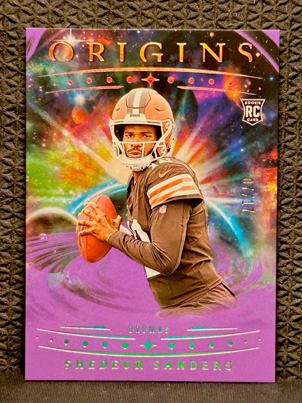 2025 PANINI ORIGINS SHEDEUR SANDERS FOTL #107 ROOKIE PURPLE RC!!  /17