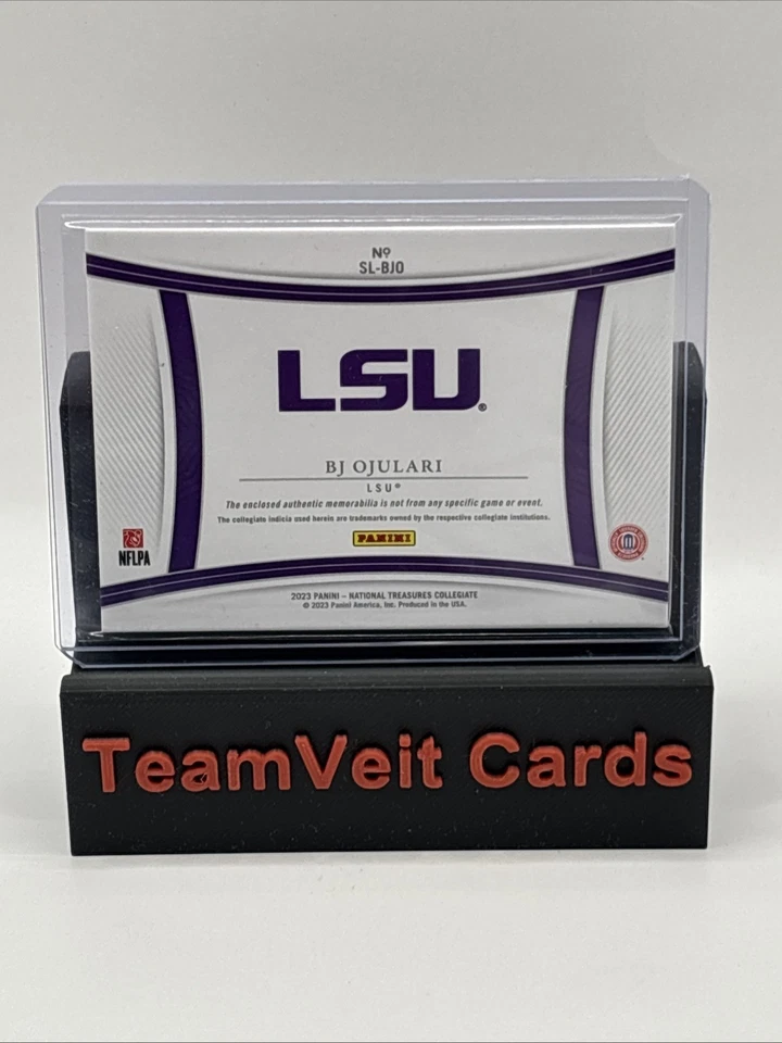 2023 National Treasures Collegiate BJ Ojulari Color Match Jumbo Patch RC 75/75 - Image 2 of 2