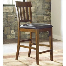 Bowery Hill Modern / Contemporary 41" Bar Stool in Medium Brown
