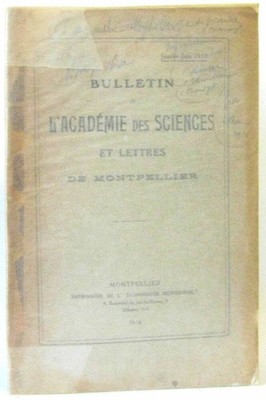 Bulletin de l'académie des sciences et lettres de Montpellier janvier-juin