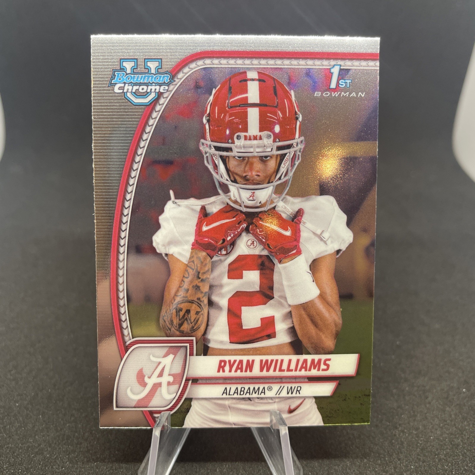 2024 Bowman University Chrome #53 Ryan Williams 1st Bowman Base Alabama RC
