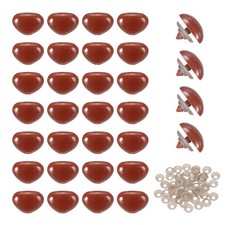 Safety Nose, 50Pcs 22mm Realistic Doll Safety Nose, Brown
