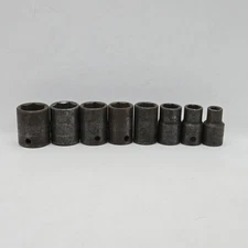 Sunex Impact Sockets Lot Of 8 - 18mm, 17mm, 16mm, 14mm, 13mm, 12mm, 10mm, 7mm