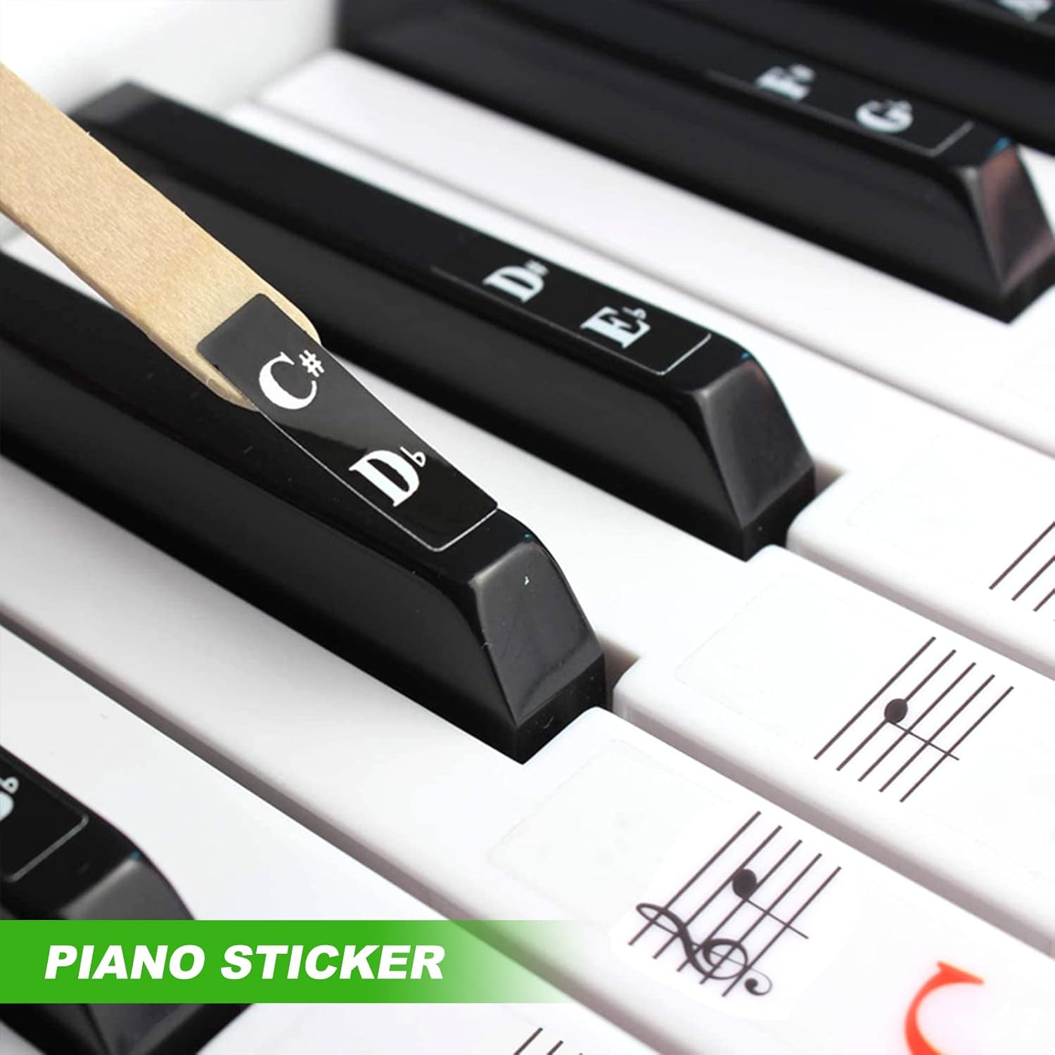 Adesivo spartiti tastiera pianoforte per 88/76/61/54/49/37 tasti pianoforte colorato foto 4