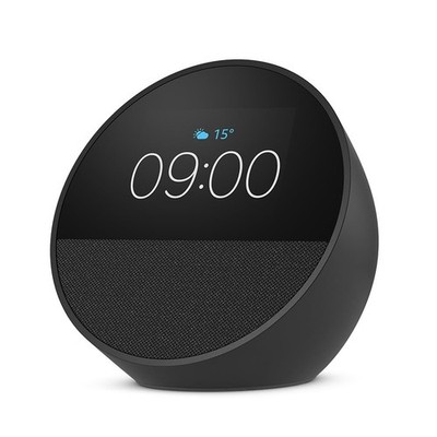 Amazon Echo Spot (neueste generation), smarter Wecker mit sattem Schwarz 