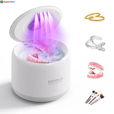 Ultrasonic Retainer Cleaner Machine, 45kHz Dental Pod for Denture Cleaner,... 