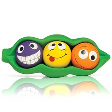 Multipet Three Peas in a Pod  Squeaky Chew Dog Toy  Fetch Interactive Pea P...