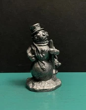 Michael Ricker Pewter Frosty Snowman Hocus Pocus Rabbit Cartoon Mini Figurine