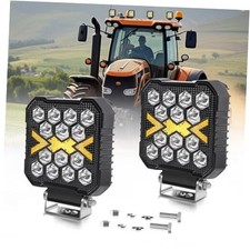 4 Inch Tractor Lights Pod, 12v LED Flood Lights 15000LM IP68 Work 950D-14-2PC