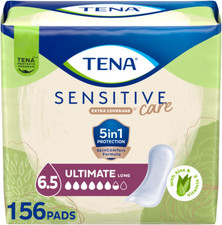 Sensitive Care Ultimate Incontinence Pads for Women, Long, 156 Ct