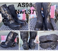 NWT 37 AS98 SPENCER/SMYTH MOTO BOOT NERO WITH GOLD FOIL RUB OFF! STUNNING.