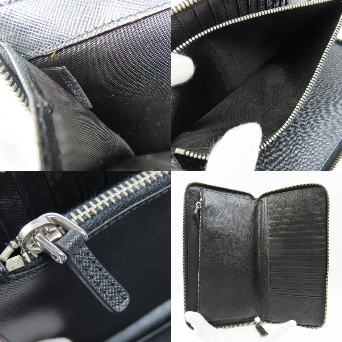 PRADA  Logo Long Wallet Organizer Zip Around long wallet  Safiano leather 101779 thumbnail 11