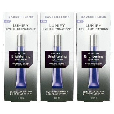 LUMIFY Eye Illuminations Hydra-Gel Brightening Eye Cream 0.5oz Lot of 3