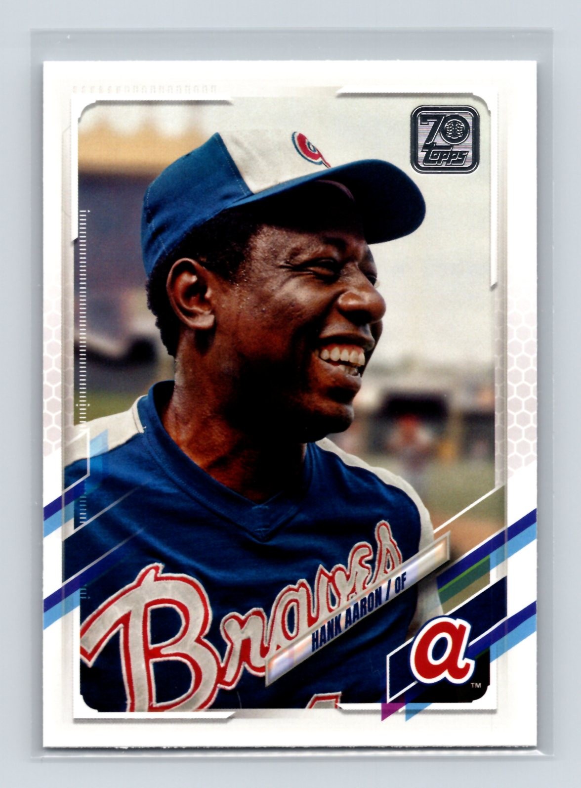 Hank Aaron 2021 Topps #472 #472b SP Photo Variation - Legend