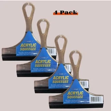 Ettore Acrylic Handle Squeegee Streak-Free Window Glass Cleaner (4 Pack)
