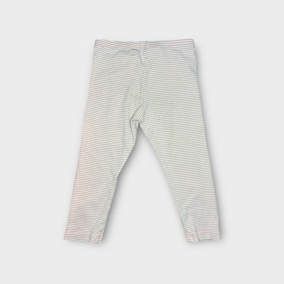 Leggings recortados a rayas rosa y blanco Tea Collection Foto 4 de 4