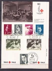 [AG7497] Belgium N°1262/1266 Red Cross Mailfolder COB FDC € 11,00 SUPERB