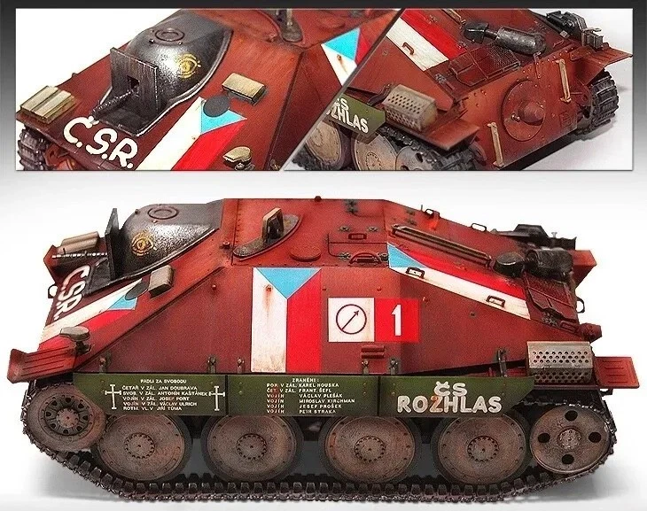 Chasseur de Chars 38t Hetzer Prague 1945 Wagons Allemand Kit 1-35 Academy 13277 - Photo 2/2