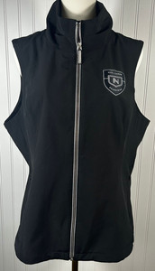 NOEL ASMAR Equestrian Riding Vest Back Gusset BLACK Women's Zip Up - SIZE LARGE