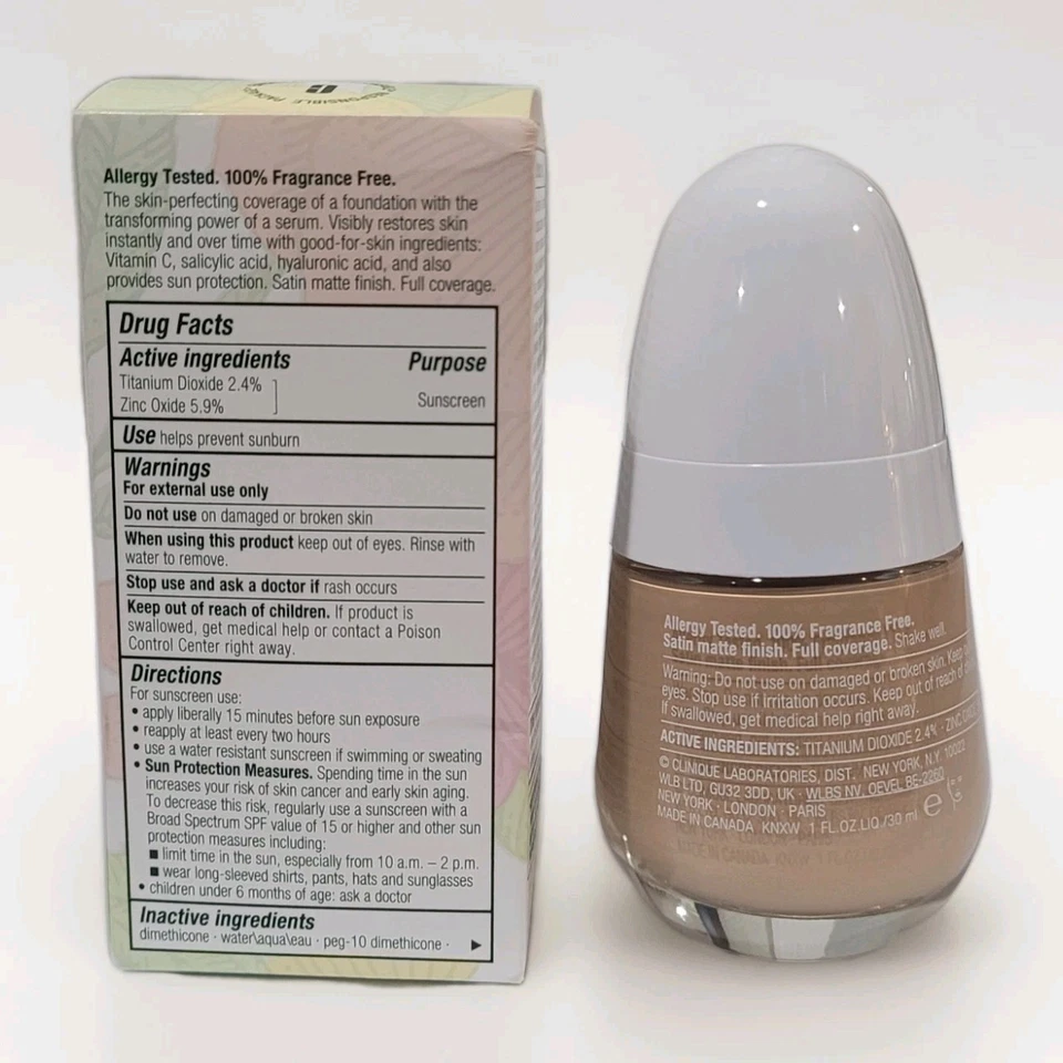 CLINIQUE Even Better Clinical Serum Foundation SPF 25- CN 40 Cream Chamois 1 OZ - Image 4 of 4