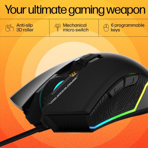 HP G360 RGB Backlighting USB Wired Gaming Mouse with 6 Programmable Buttons, Cus - 第 5/7 張圖片