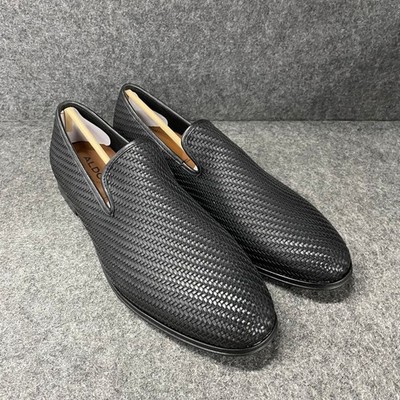 Aldo Black Leather Slip-On Loafers with Geometric Strap Amazon.com | Aldo Women main image 4