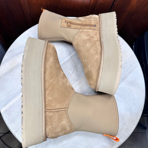 UGG Womens Classic Dipper Chestnut Brown Platform Suede Boots 1144031 Size 9 New - Picture 9 of 15
