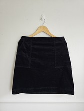 Seasalt Cornwall May's Rock Corduroy Skirt Pocket Zip Lining Dark Navy Size L 12