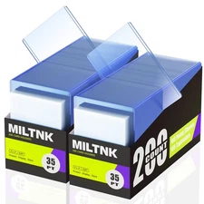 400 Pack Card Sleeves Toploaders, Hard Plastic Top Loaders, Baseball Sports T...