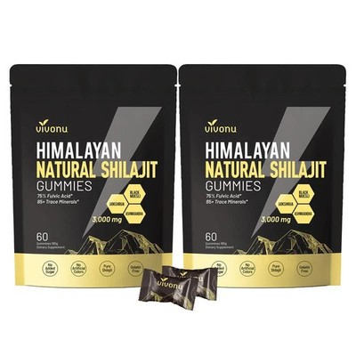 Vivonu Himalayan Shilajit Gummies | with Ashwagandha, Gokshura & Other Herbs | N